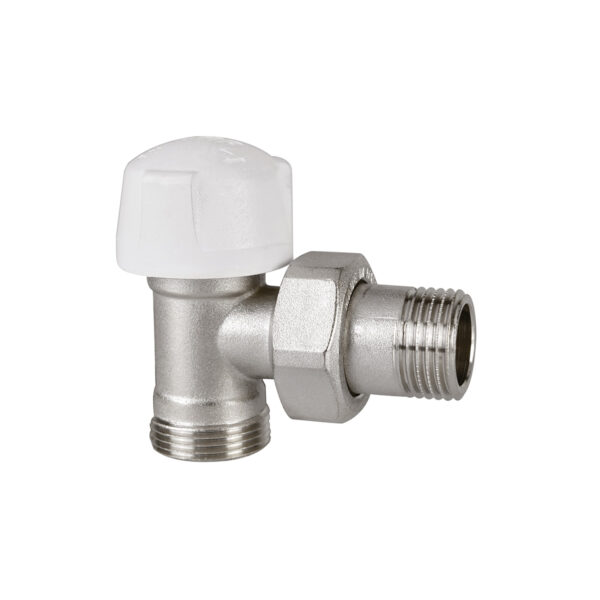 Single setting thermostatic angle valve for radiators